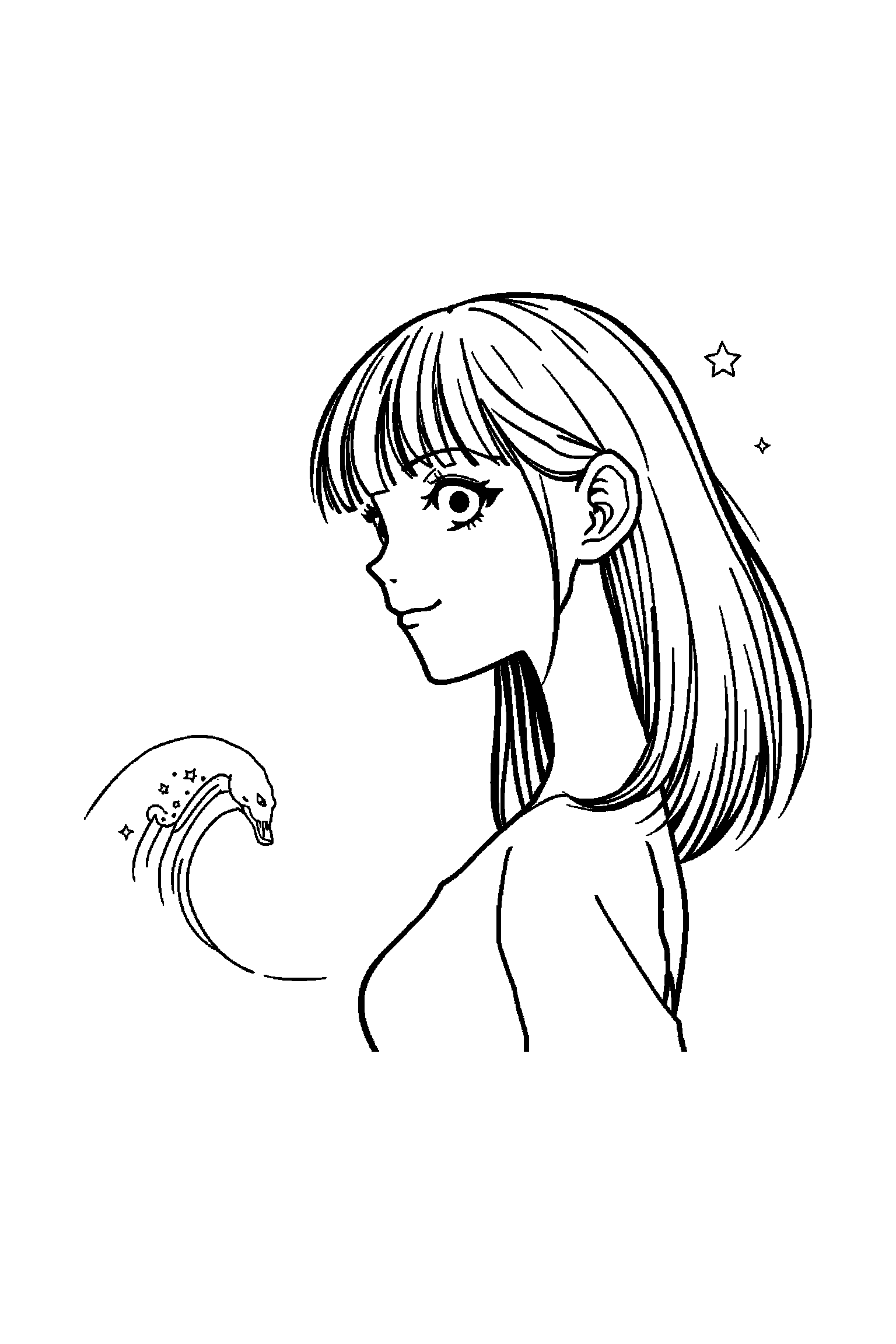Coloriage One Piece gratuit à imprimer - Robin qui marche calmement Coloriage One Piece gratuit à imprimer : Robin qui marche calmement