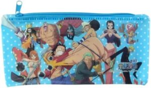Trousse à crayons One Piece bleue en PVC avec fermeture Éclair