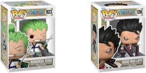 Duo de figurines en vinyle One Piece : Roronoa Zoro et Snake-Man Monkey D. Luffy 9,5 cm