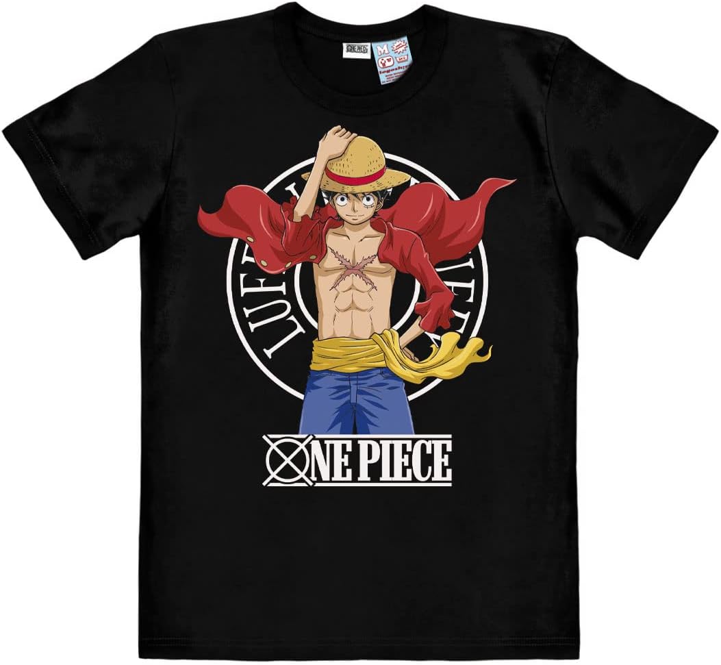 T-shirt imprimé One Piece Luffy New World à manches courtes