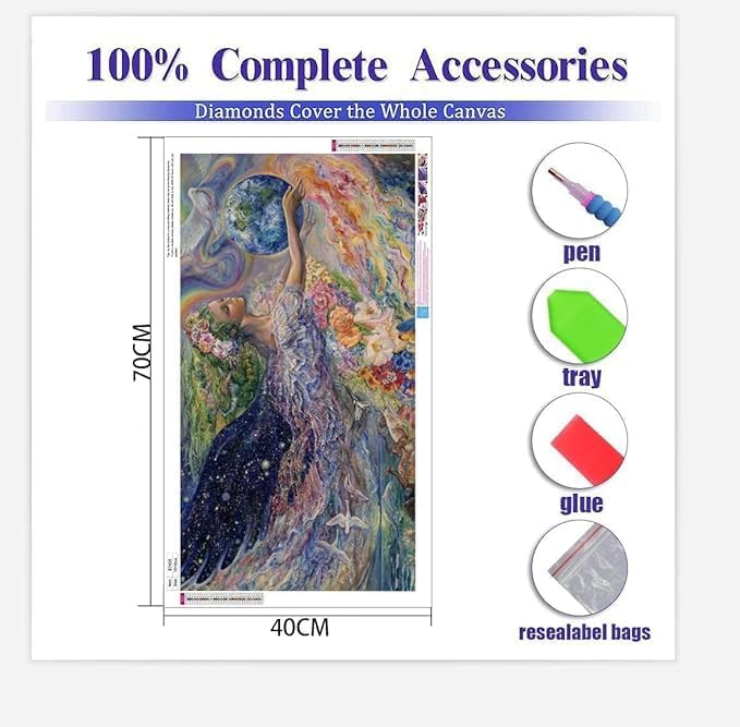 Diamond Painting One Piece Terre multicolore 70*40 en mosaïque 5D – Image 5