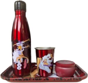 Coffret cadeau One Piece Luffy avec bouteille isotherme et accessoires métal