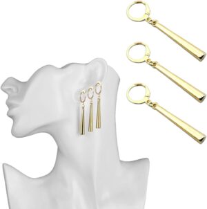 Set de 3 boucles d'oreilles Zoro One Piece en acier inoxydable