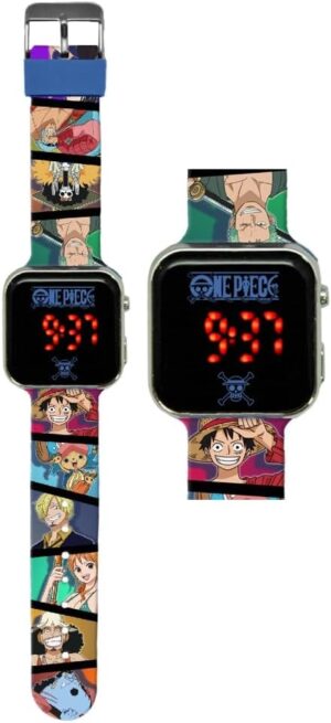Montre numérique One Piece avec écran LED et bracelet en silicone