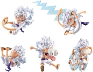 Monkey D. Luffy Gear 5 One Piece, figurine metallic color 7 cm