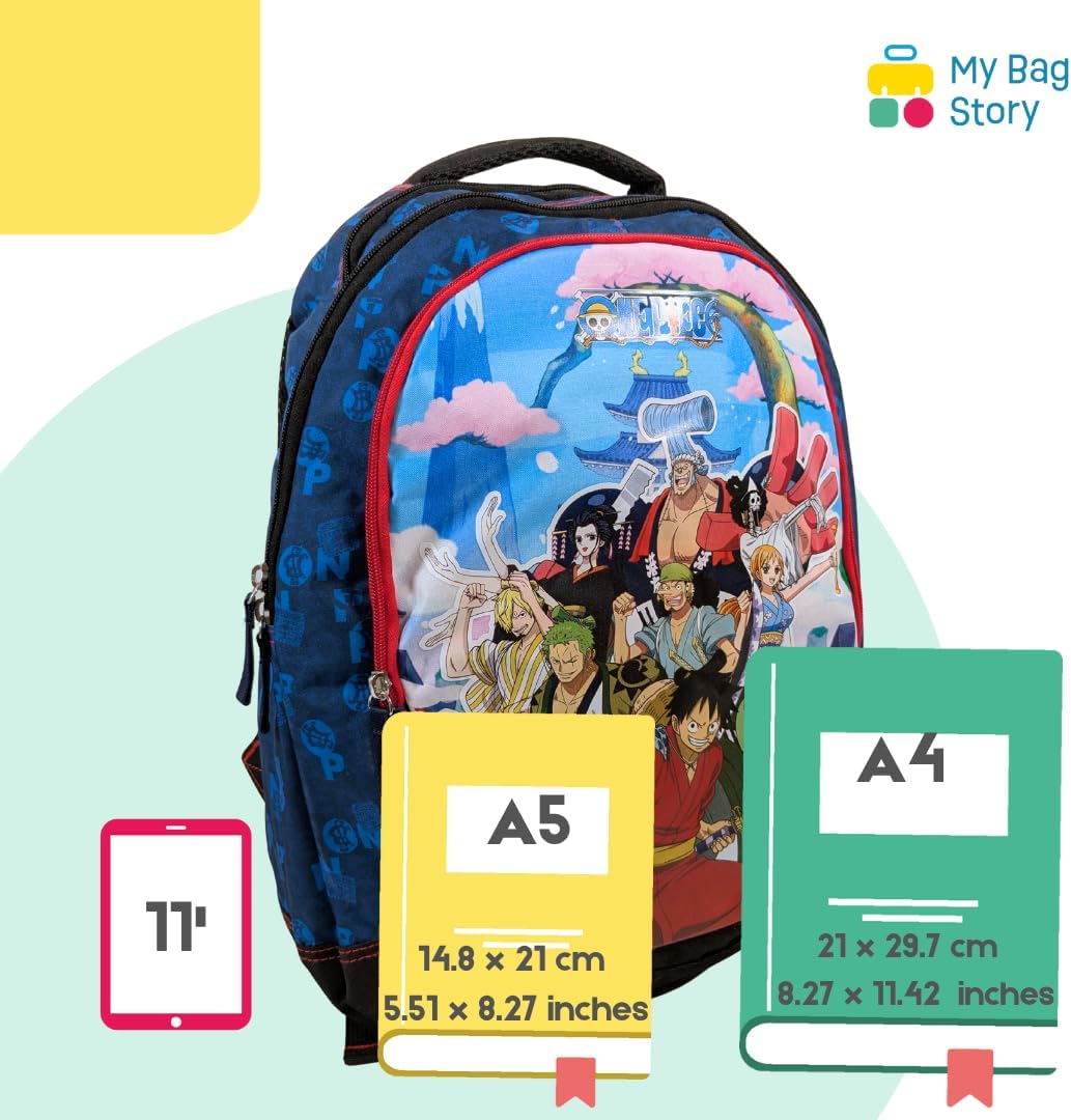 Sac à dos One Piece 45 x 32 x 16 cm avec 2 compartiments et poche avant – Image 3