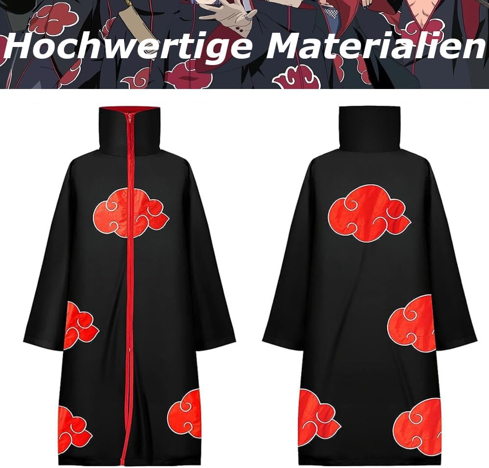 Costume Akatsuki Hidan Itachi 15 pièces avec accessoires cosplay – Image 6