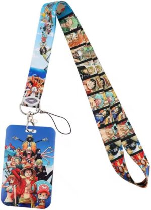 Porte-carte One Piece avec lanière pour badge et cartes