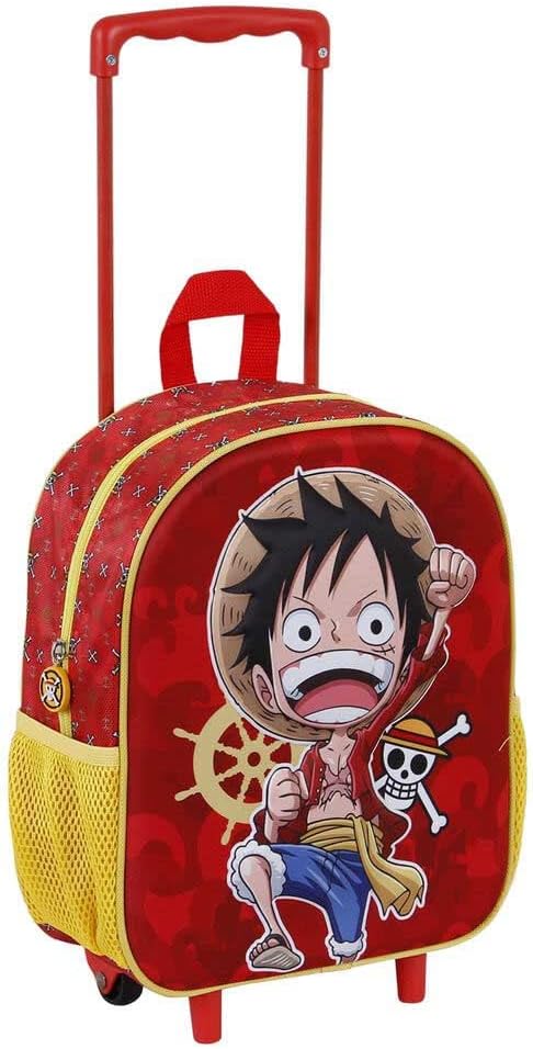 Sac à dos à roulettes 3D rouge Luffy, One Piece – Image 5