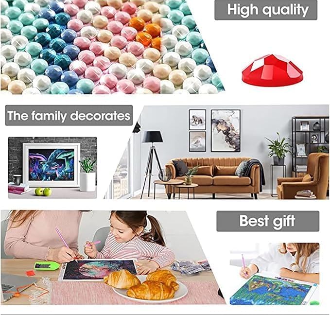 Diamond Painting One Piece Terre multicolore 70*40 en mosaïque 5D – Image 7