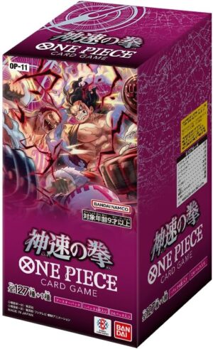 Boîte Booster One Piece Card Game OP-11 Fist of God Speed, 24 paquets