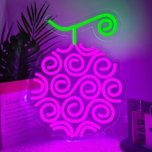 Néon mural One Piece violet fruit du diable LED