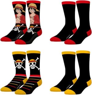 Lot de 4 chaussettes garçon Luffy One Piece