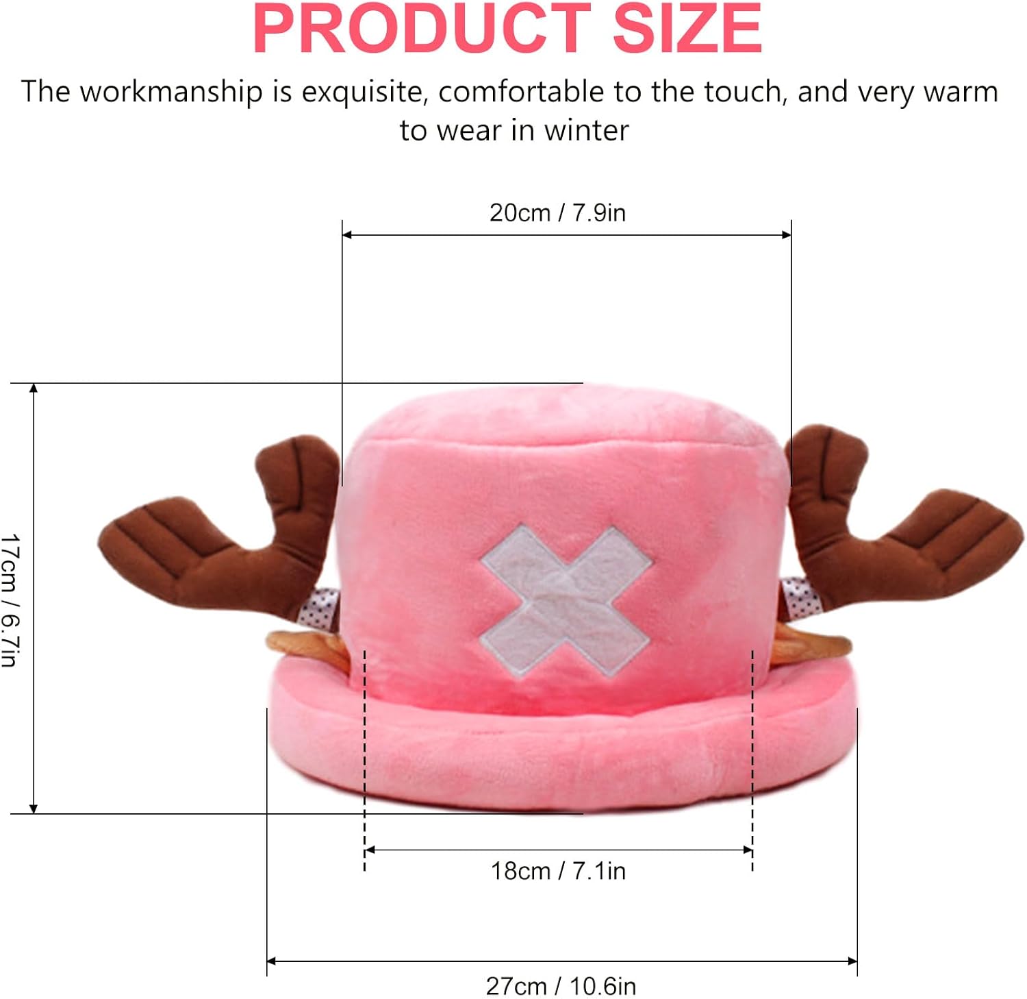 Bonnet en peluche Chopper One Piece pour adulte et enfant – Image 2