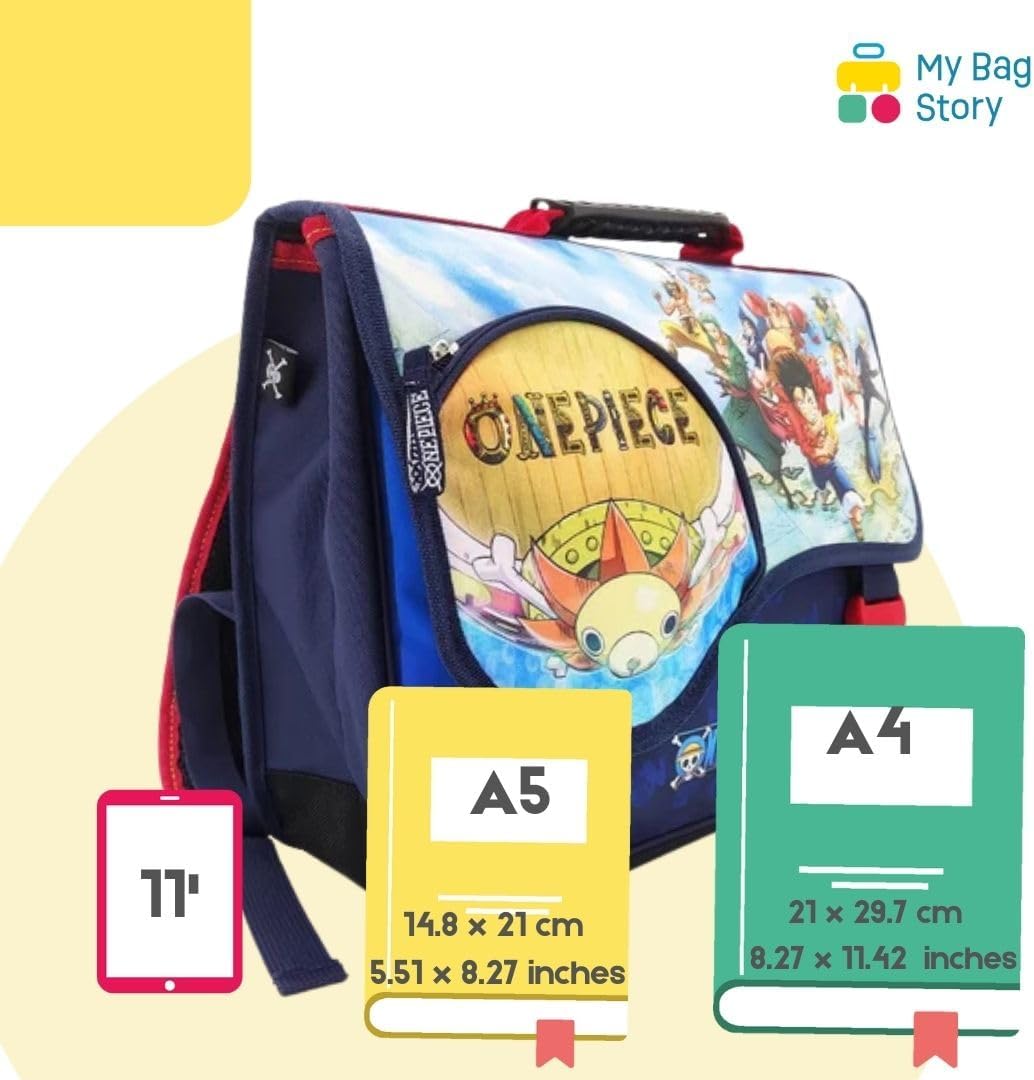 Cartable garçon One Piece 2 compartiments 38x31x13 cm – Image 3