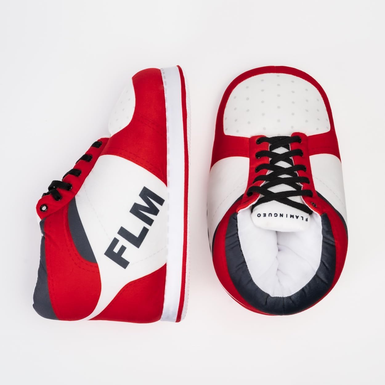 Chaussons sneakers One Piece Flamingueo rouge et blanc – Image 2