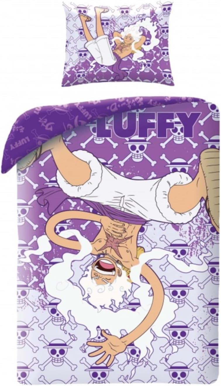 Parure One Piece Monkey D. Luffy Gear 5 avec housse de couette et taie