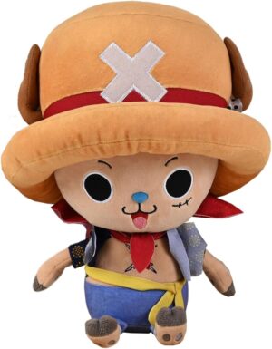 Peluche One Piece Chopper et Luffy en robe du Nouveau Monde, 20 cm