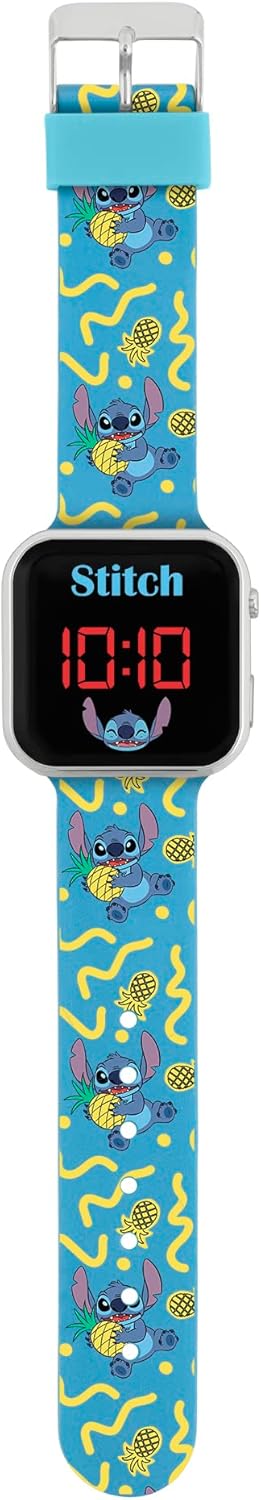 Montre LED digitale Disney Lilo et Stitch avec bracelet bleu imprimé 4038 – Image 2