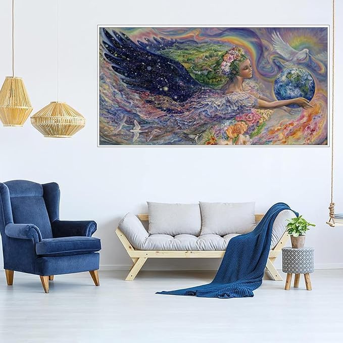 Diamond Painting One Piece Terre multicolore 70*40 en mosaïque 5D – Image 3