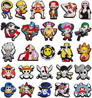 Lot de 26 pendentifs pour chaussures One Piece en PVC