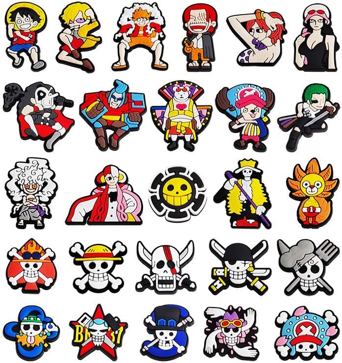 Lot de 26 pendentifs pour chaussures One Piece en PVC
