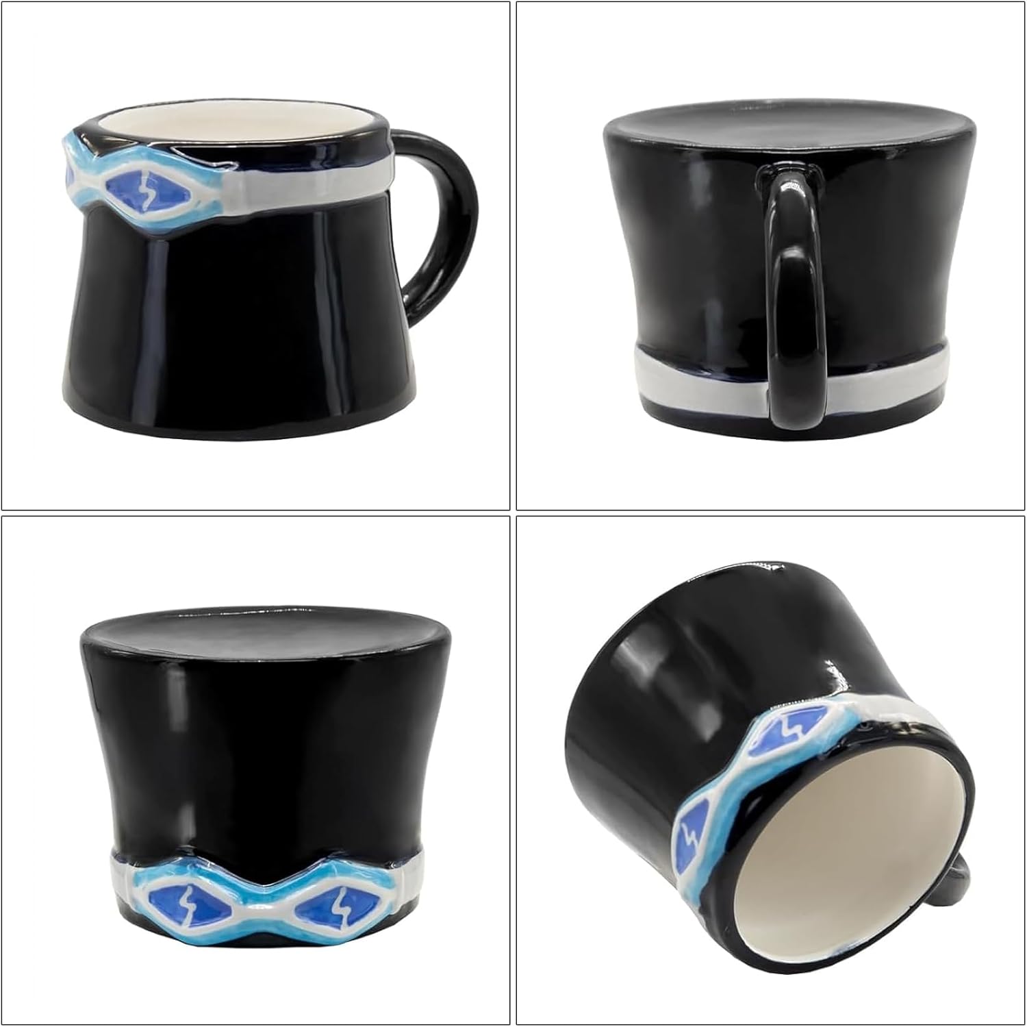 Tasse en céramique One Piece Sabo noire style chapeau – Image 5