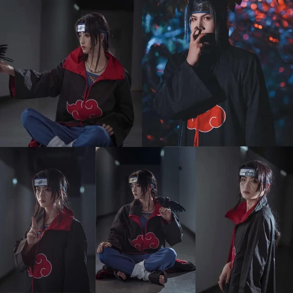 Costume Akatsuki Hidan Itachi 15 pièces avec accessoires cosplay – Image 5