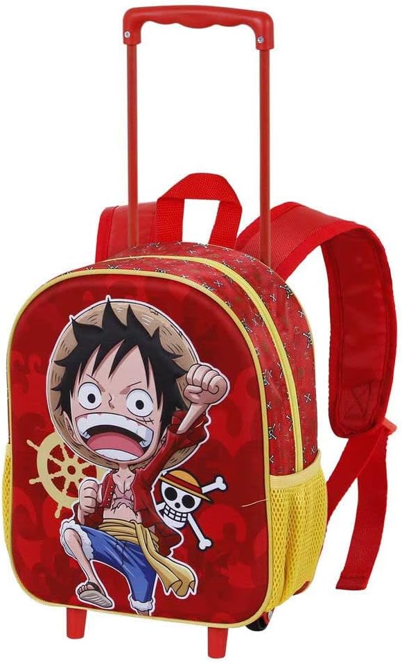 Sac à dos à roulettes 3D rouge Luffy, One Piece – Image 6