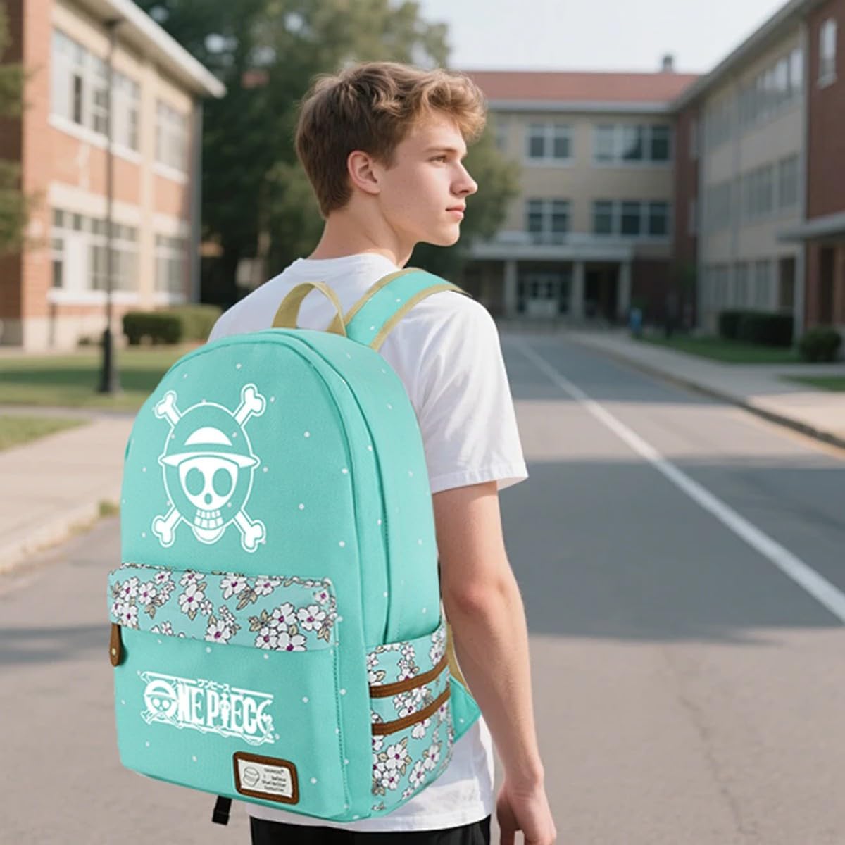 Sac à dos One Piece Roffatide 16 L en toile avec logo lumineux vert – Image 2