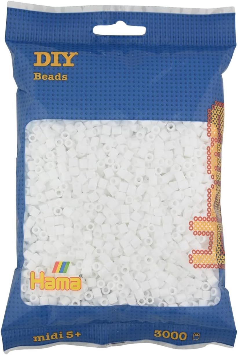 Sachet de perles Hama Midi One Piece white, env. 3000 perles