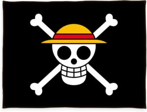 Couverture Wellsoft One Piece Tête de mort en polyester 150 x 200 cm
