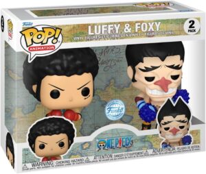 Figurines Funko Pop One Piece Luffy & Foxy, pack de 2 avec Chase aléatoire