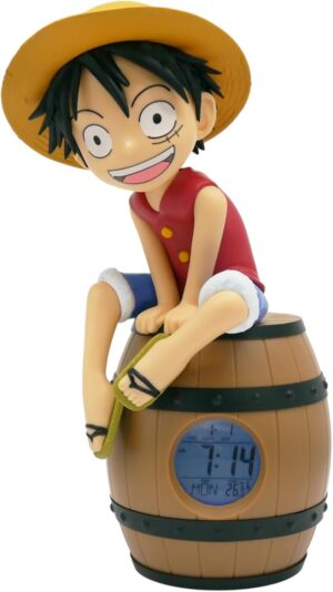 Réveil One Piece Luffy sur tonneau avec écran digital 811644