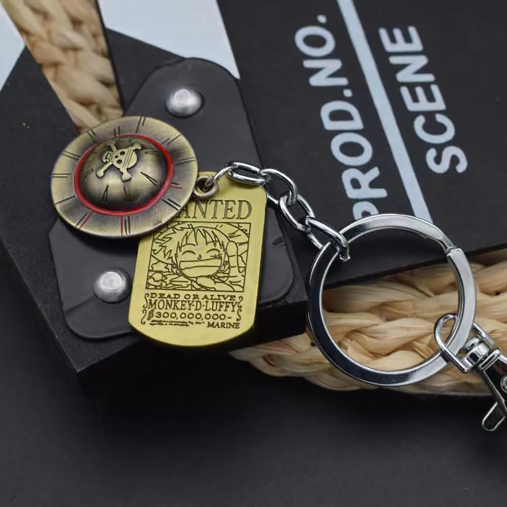 Porte-clés pendentif One Piece Straw Hat en alliage de zinc – Image 3
