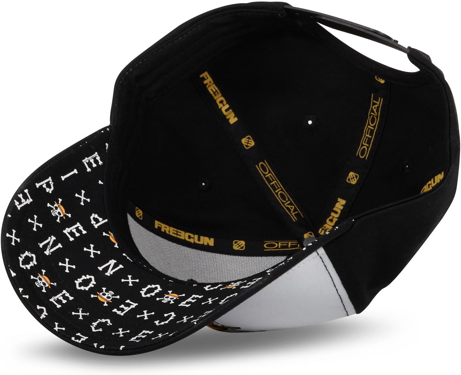 Casquette One Piece Jolly Roger blanche, taille TU, ajustée – Image 4