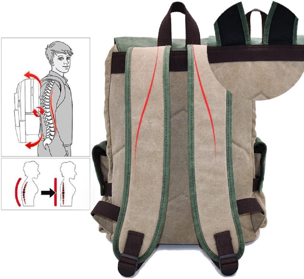 Sac à dos One Piece en toile avec compartiment ordinateur portable – Image 3
