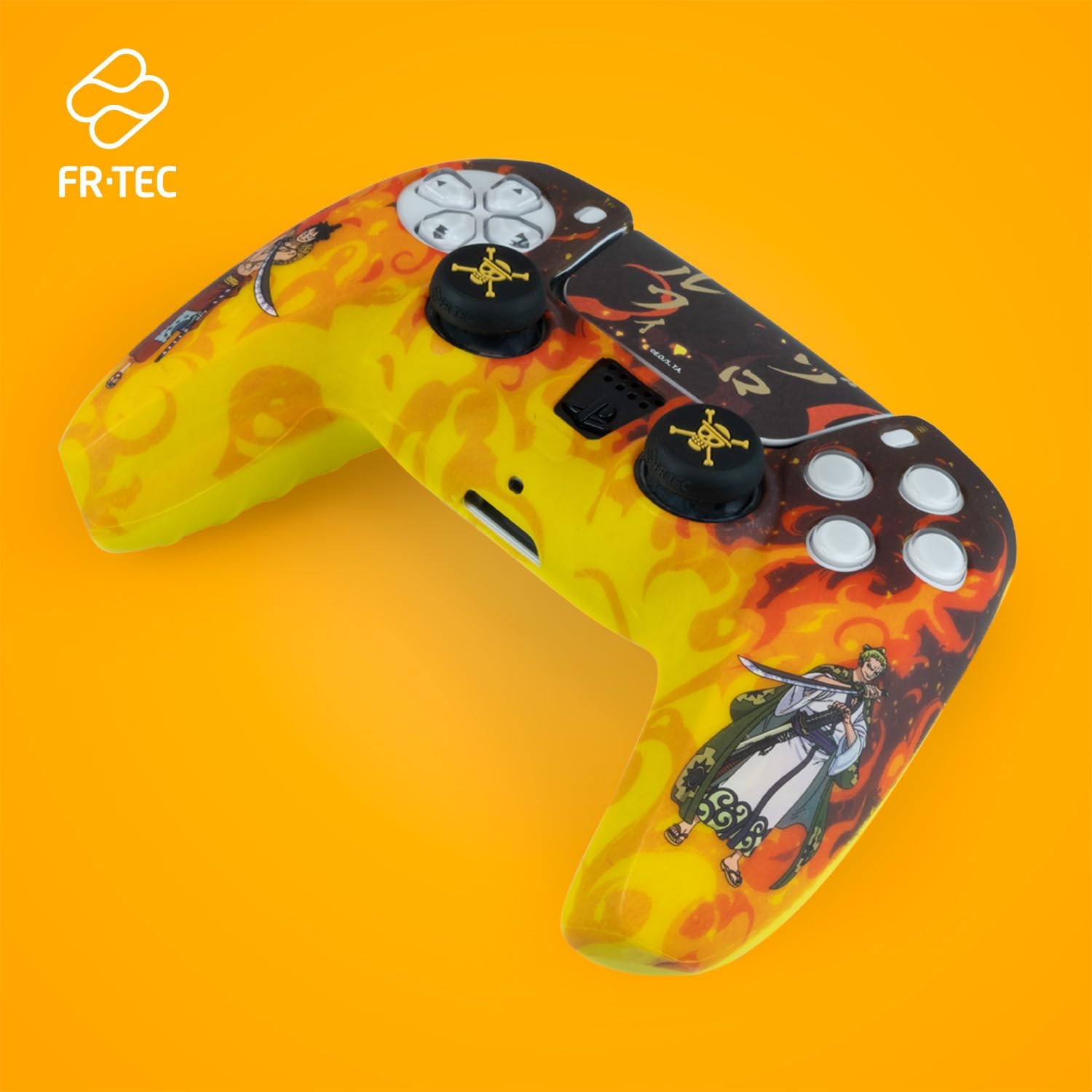 Pack PS5 DualSense One Piece avec coque silicone, grips et sticker – Image 4