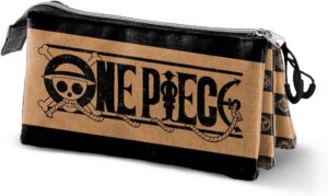 Trousse triple One Piece Chameau, format 23 x 11 cm