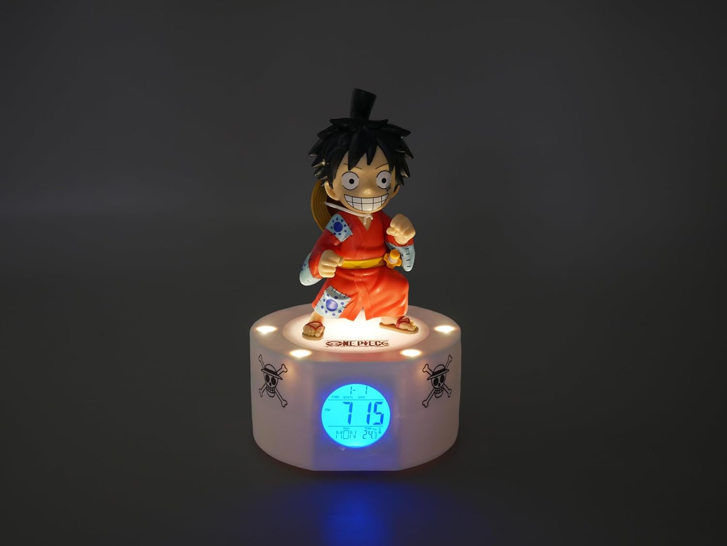 Réveil lumineux Luffy One Piece bleu rouge noir USB ou piles 811638 – Image 2