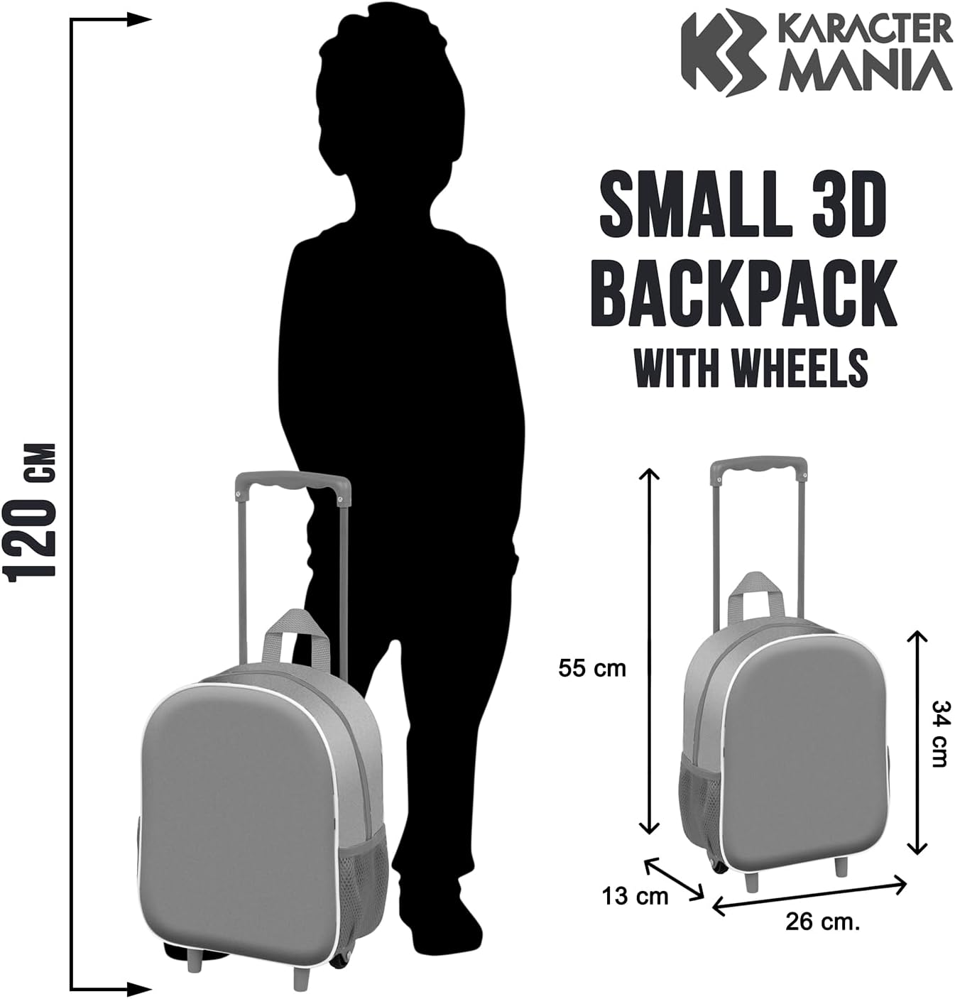 Sac à dos à roulettes 3D rouge Luffy, One Piece – Image 3