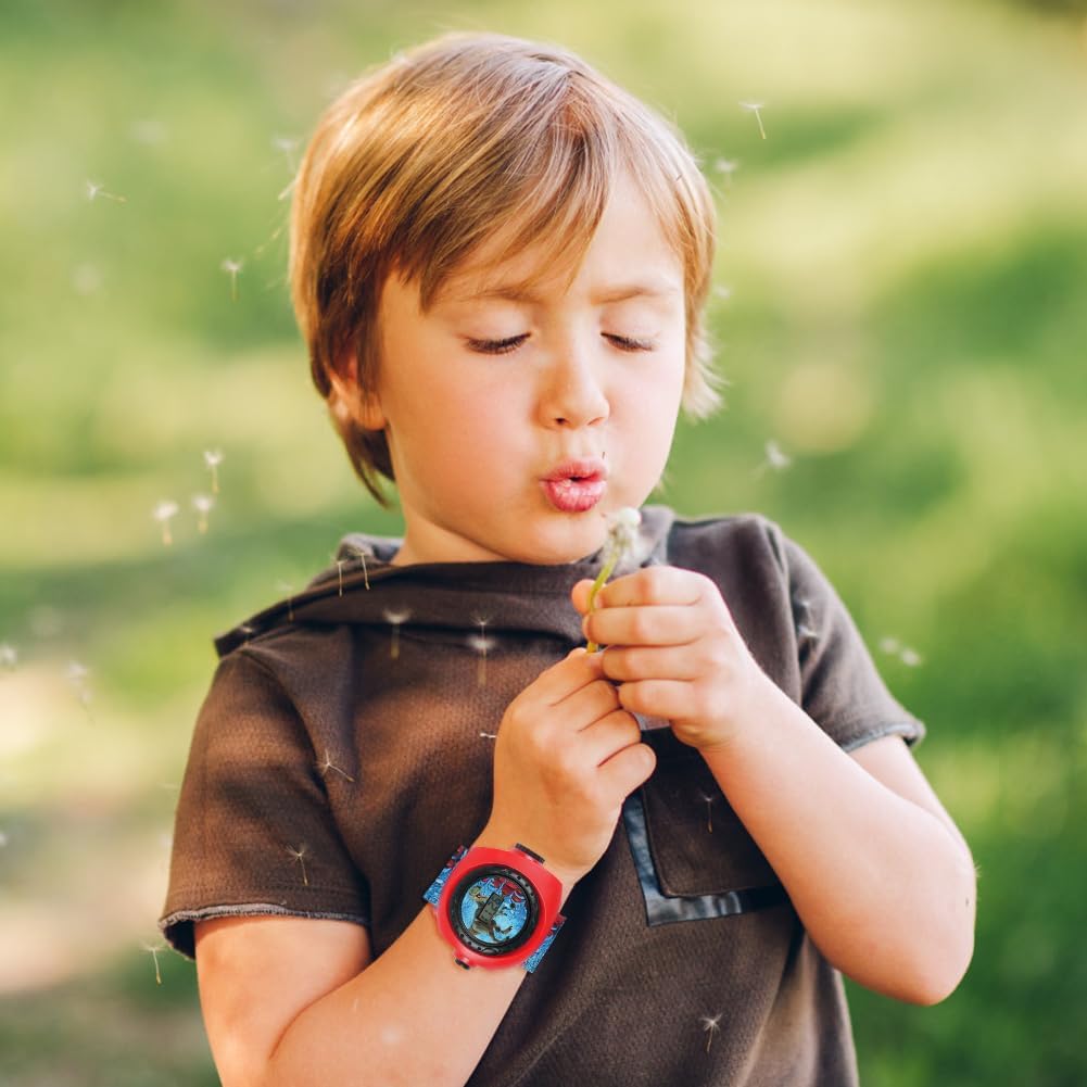 Montre projecteur One Piece enfant avec 24 motifs, couleur Dinosaure – Image 5