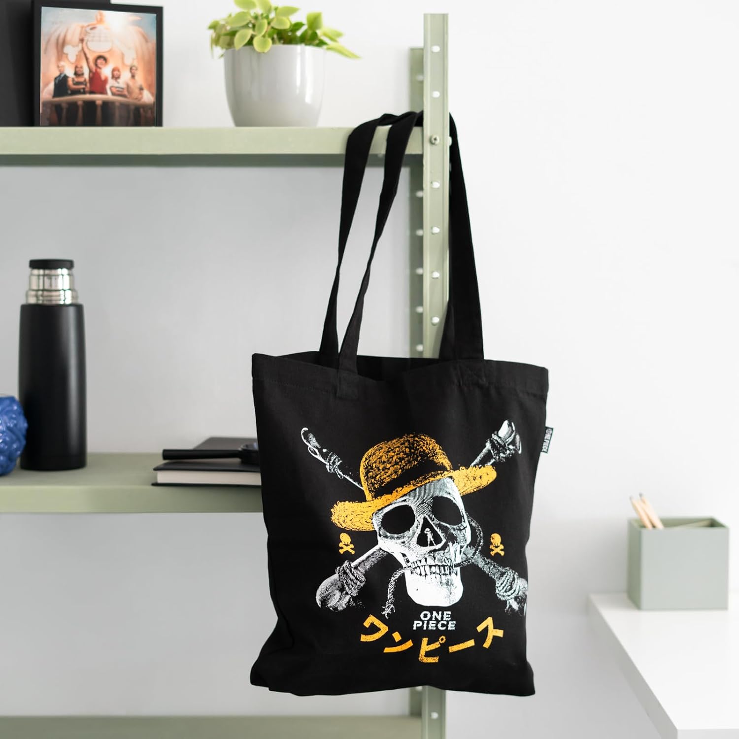Sac cabas One Piece Jolly Roger en coton 37 x 39 x 10 cm – Image 6