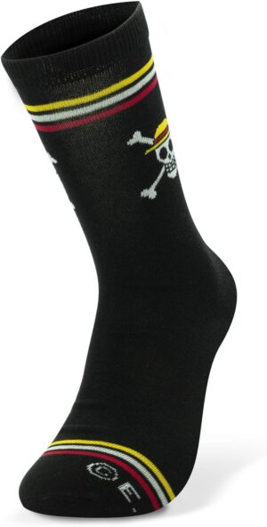 Chaussettes noires One Piece Skull en taille unique (38-43)