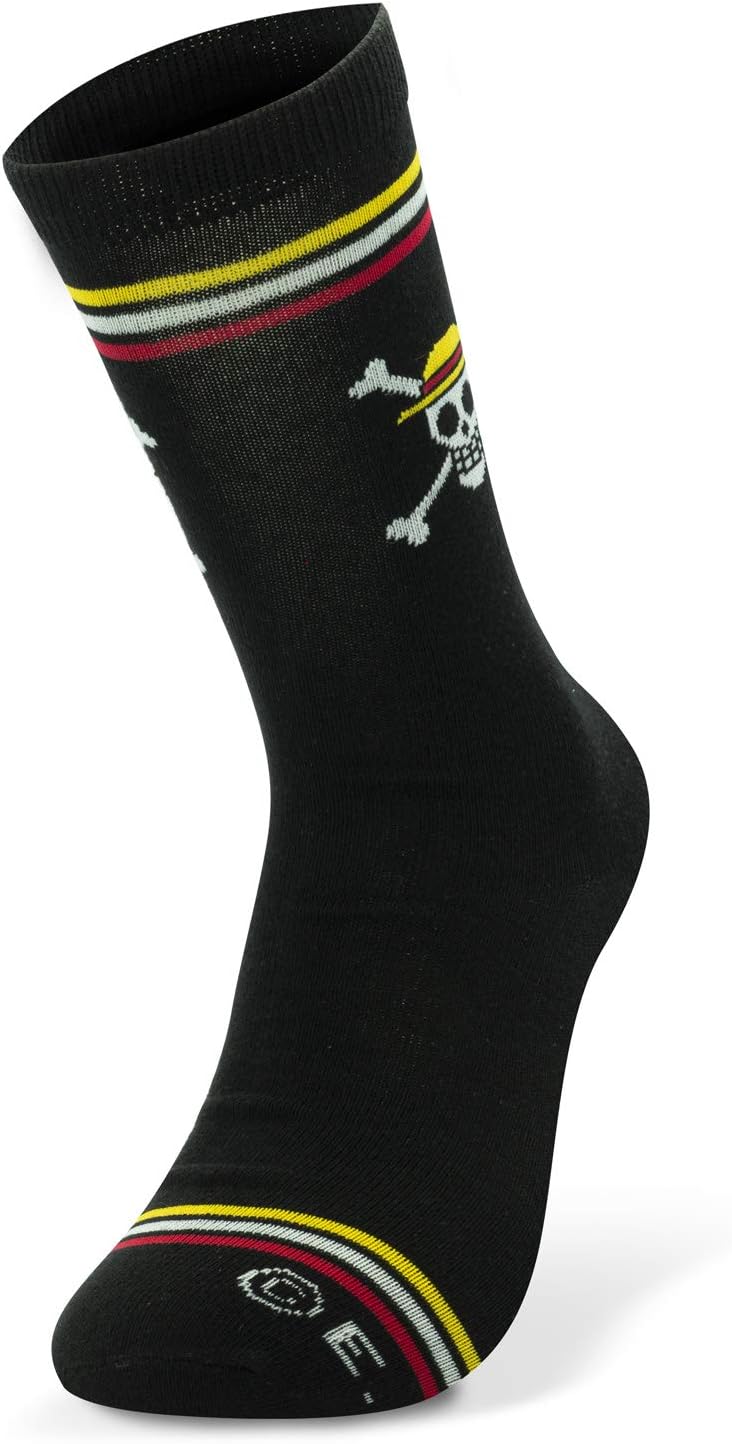 Chaussettes noires One Piece Skull en taille unique (38-43)