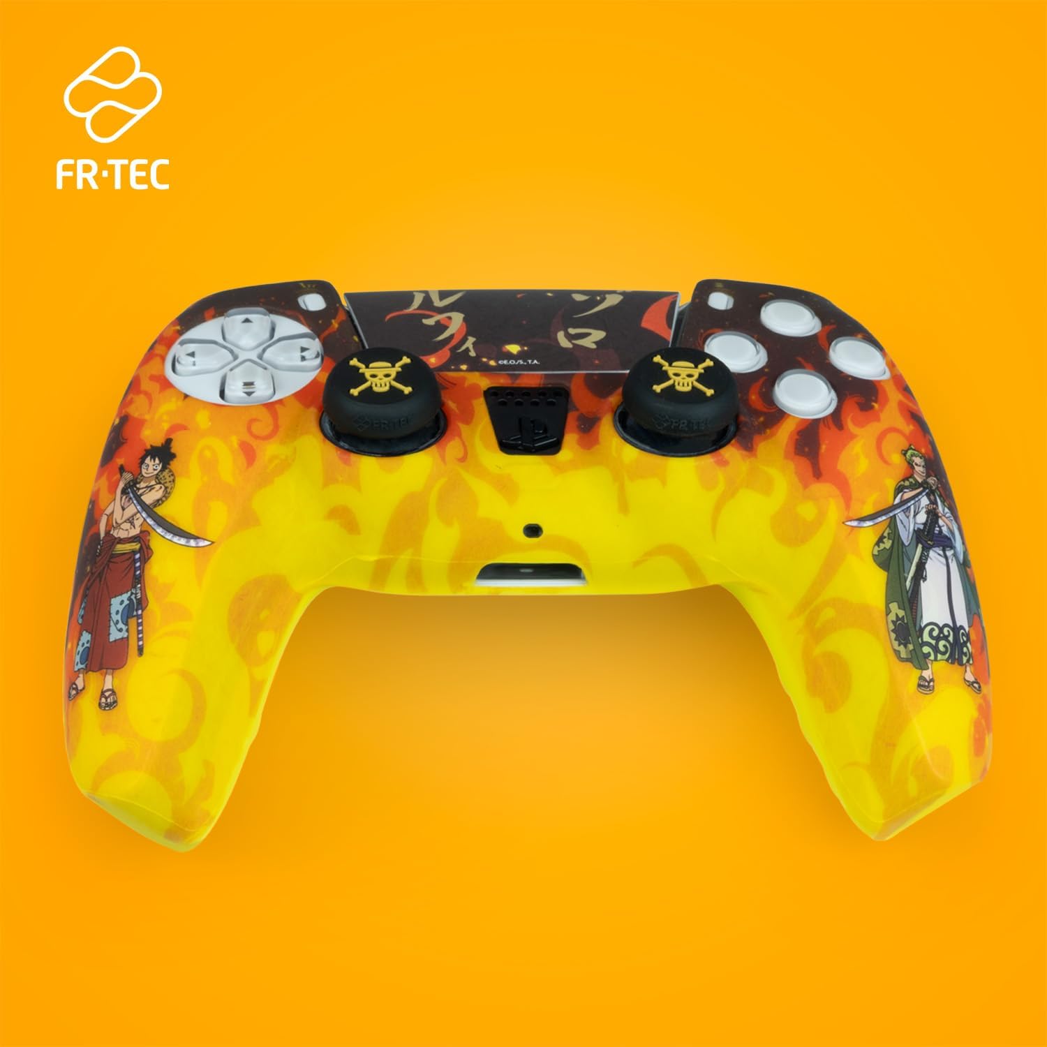 Pack PS5 DualSense One Piece avec coque silicone, grips et sticker – Image 5