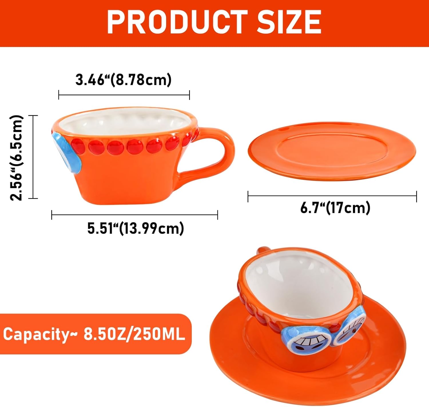 Tasse One Piece Ace en céramique – Image 4