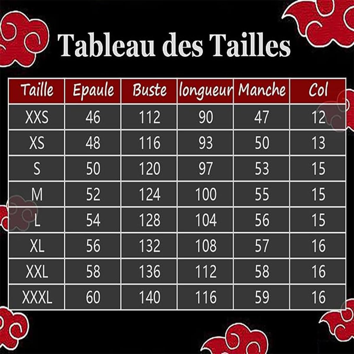 Costume Akatsuki Hidan Itachi 15 pièces avec accessoires cosplay – Image 2