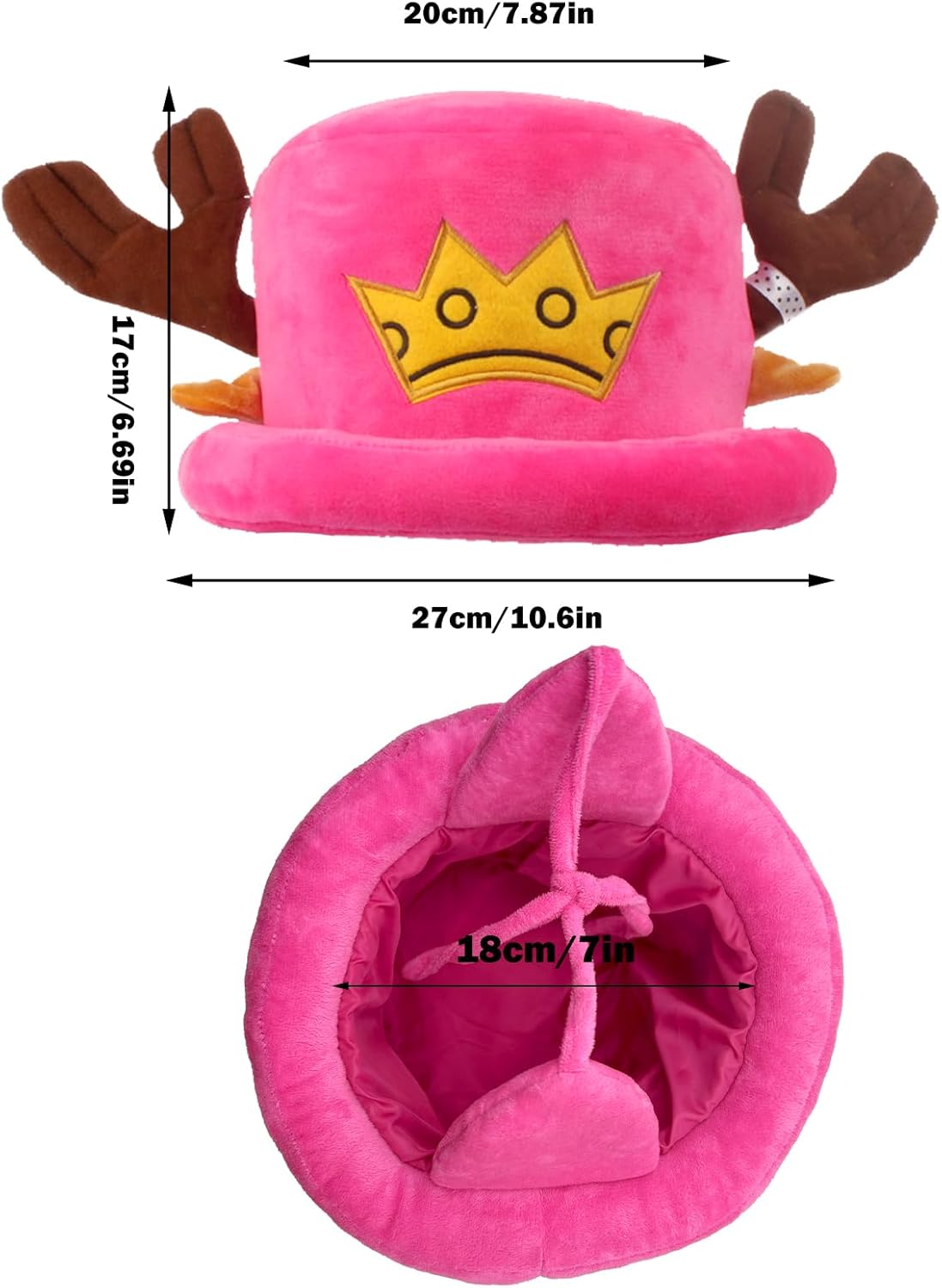 Casquette cosplay One Piece Tony Chopper en peluche – Image 2
