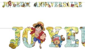 Guirlande One Piece en papier multicolore 241 x 264 x 22